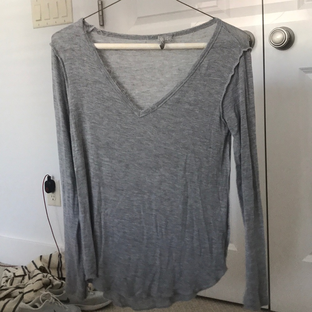 Grey V-neck